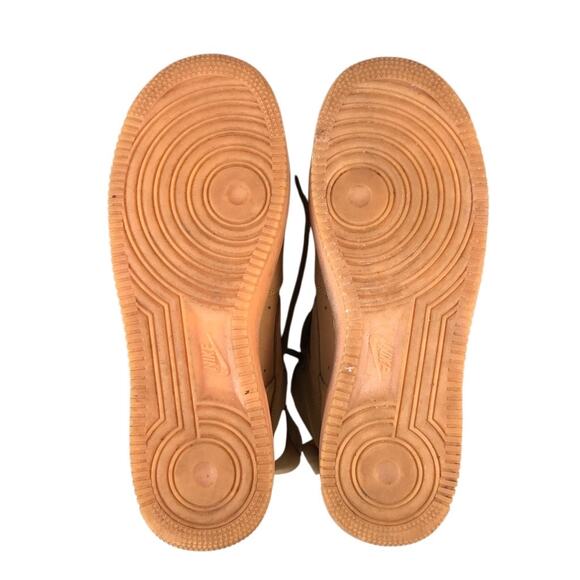 NIKE Air Force 1 Mid ’07 Flax Sneaker Men 8.5 Camel Athletic Versatile Stylish - Picture 14 of 16